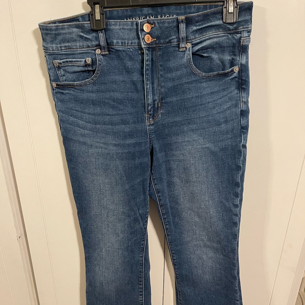 American Eagle Super Stretch Hi-rise Artist Flare
